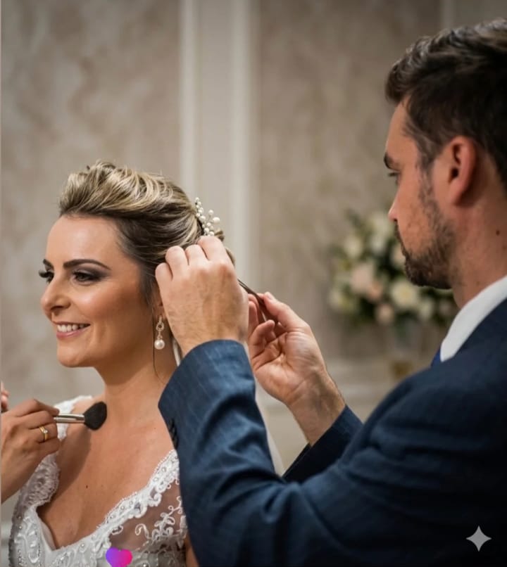 Penteado de noiva por Felipe Marques